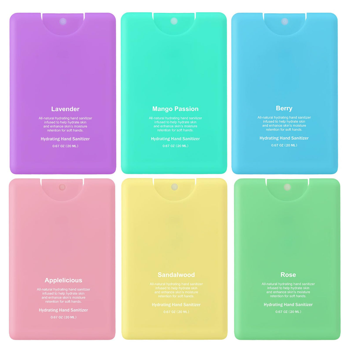 6 Pack Hand Sanitizer Spray Travel Size, 0.67 Fl. oz