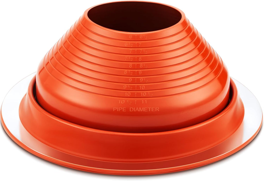 1 Piece #7 Pipe Flashing Boot for Pipe OD 6" to 11" Silicone High Temp Flexible Roof Jack Roofing Pipe Boot Pipe