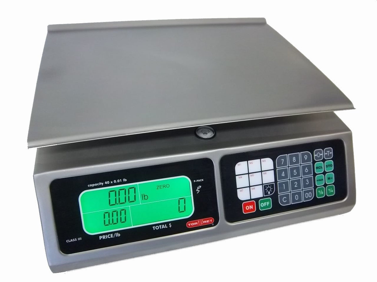 LPC40L Electronic Price Computing Scale, Rechargeable Battery, Stainless Steel Construction, 100 Memories, 8 Direct