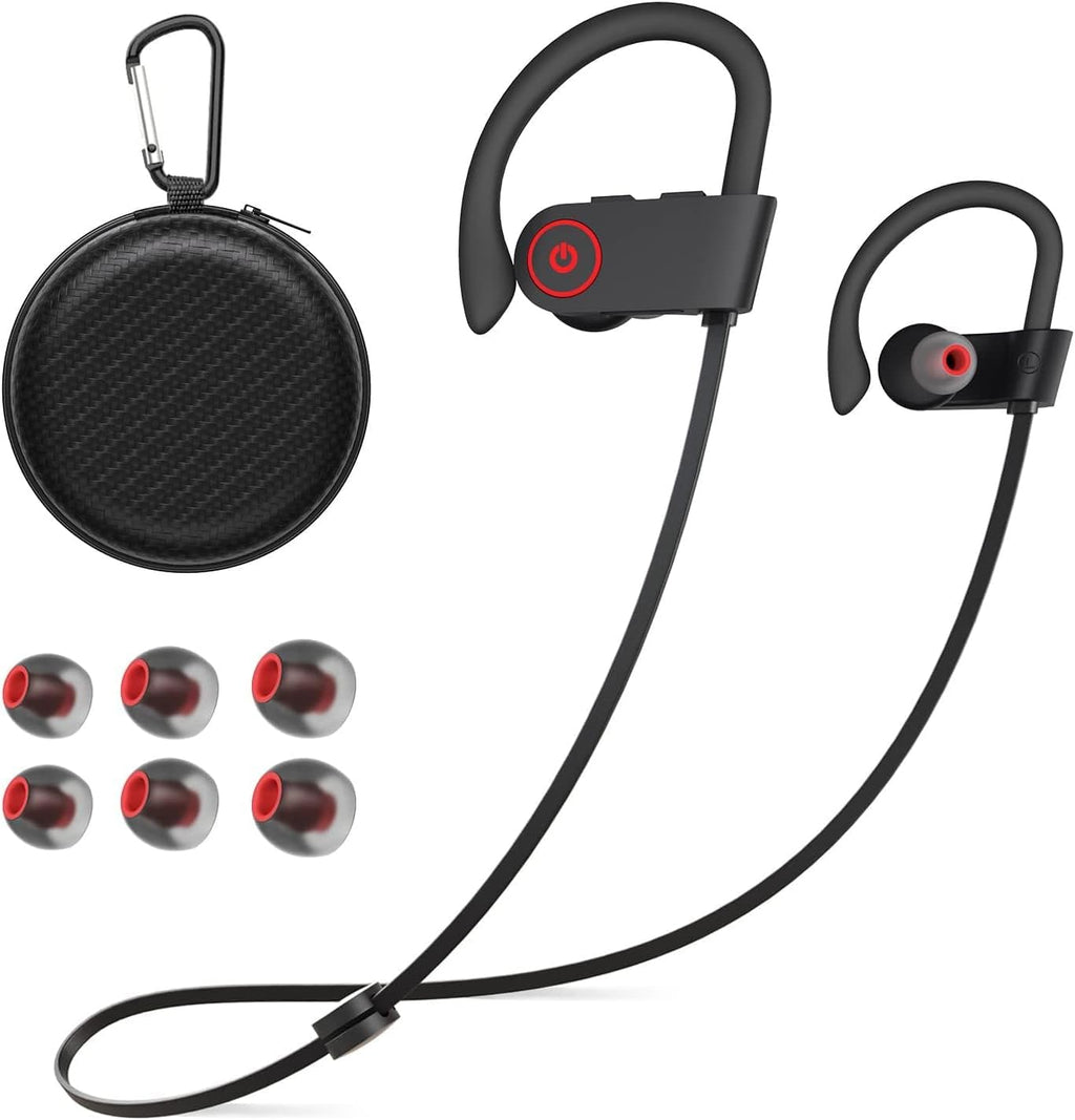 Bluetooth Wireless Headphones 16H Playtime Earbuds with Mic Stereo in-Ear Earphones, IPX7 Waterproof Sports Sound