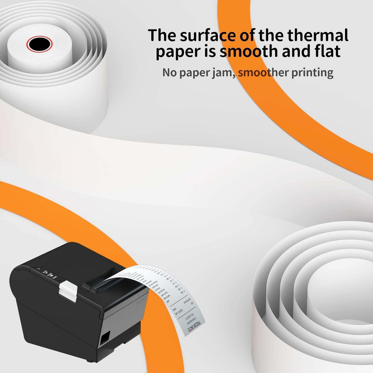 Thermal Receipt Paper Rolls, 2 1/4'' x 85' Thermal Paper, POS Cash Register Paper Roll (50 Rolls)