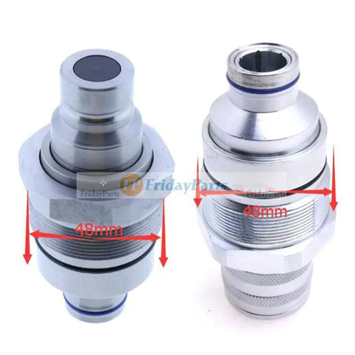 FridayParts Male & Female Flat Face Coupler Kit V1311-77140