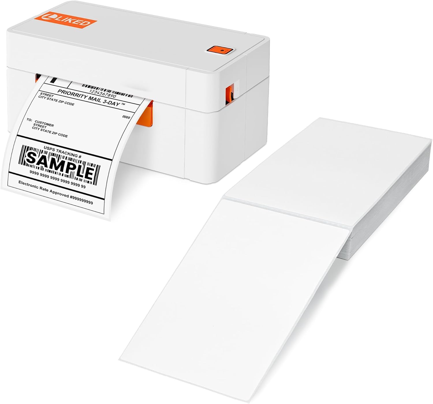 200 4x6 Fanfold Thermal Labels, Direct Thermal Shipping Labels | BPA Free, Clear Printing, Perforated, Strong