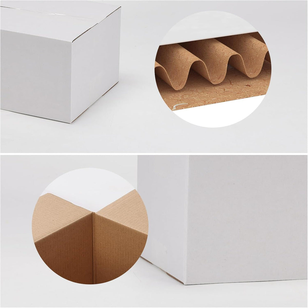 9x5x4 Shipping Boxes Set of 40, White Corrugated Cardboard Box for Mailing Packing Gifts Small Business
