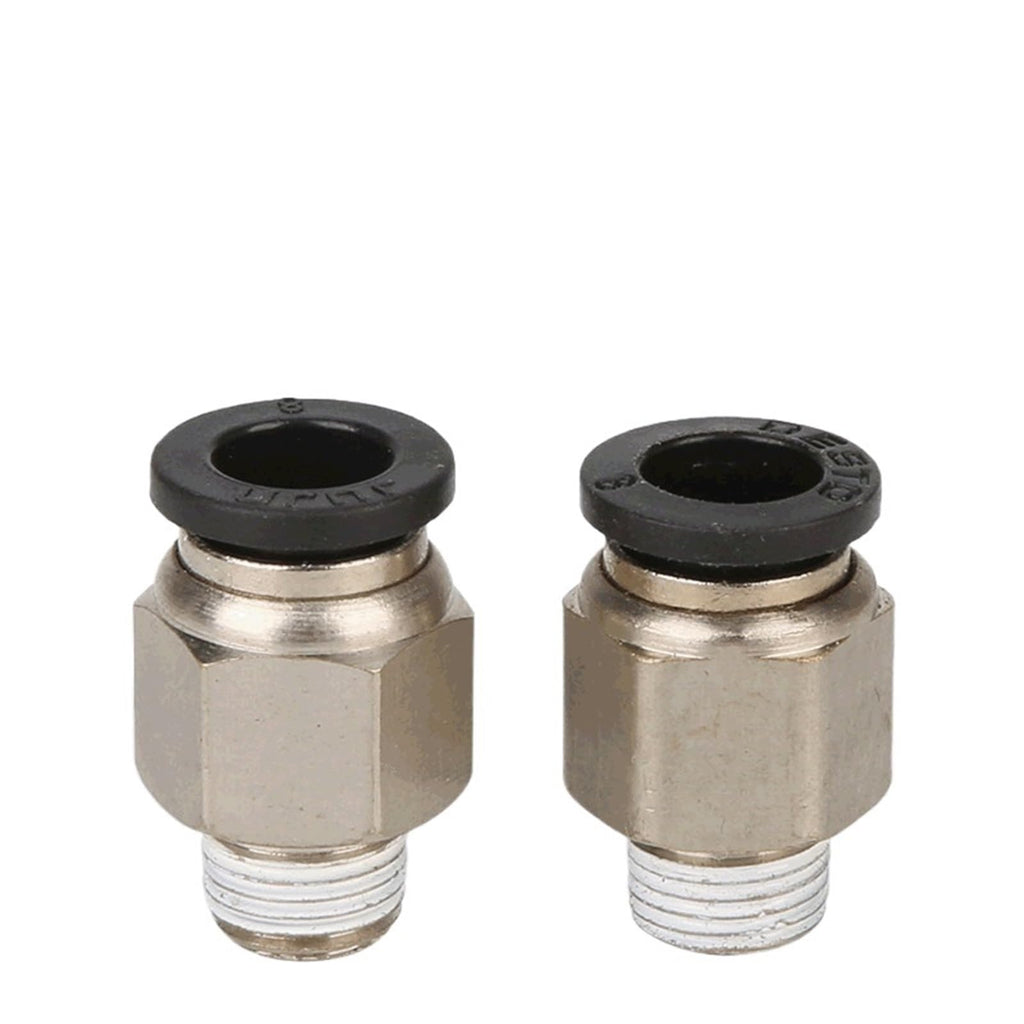5PCS White Black Thread Quick Connector PC8-02 External Thread Quick Connector Straight air Pipe Connector(PC8-02)