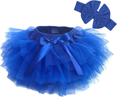Baby Tutu Skirt with Headband, Tulle Bloomer for Toddler Girls