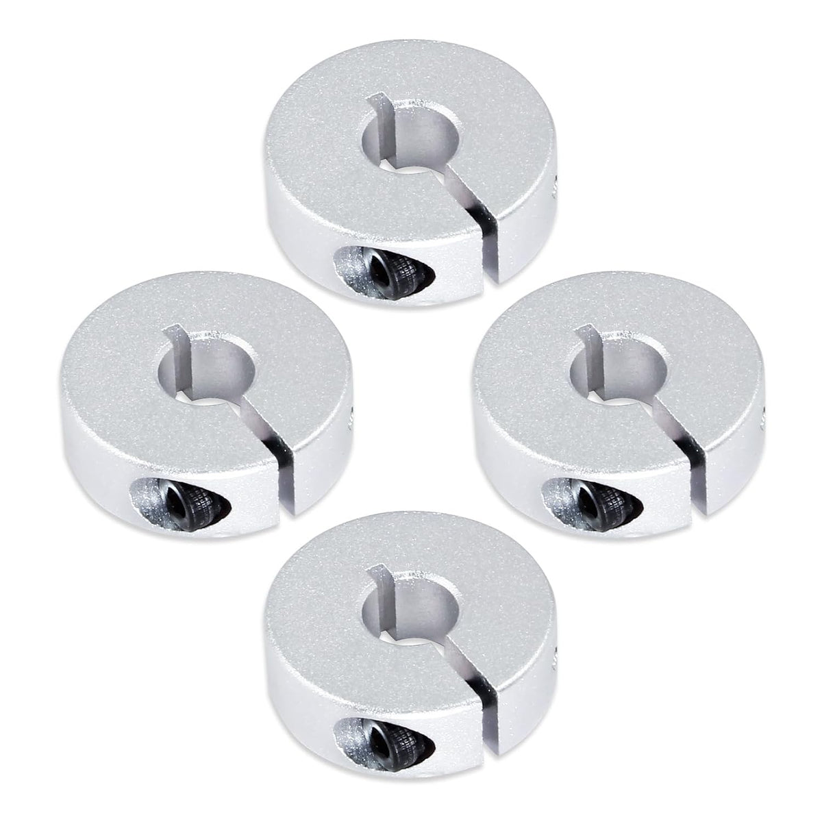 Hordion 4Pcs 8mm Split Shaft Collar, 8mm Bore Diameter, 25mm OD, 8mm Thick