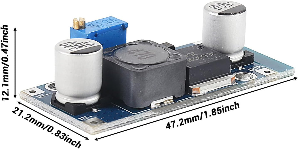 2Pcs XL6009 DC-DC Boost Converter Module Adjustable 5-35V Output 3-30V Input 400KHz Power Circuit Board Step-up Transformer Power Module for DIY Electronics Projects