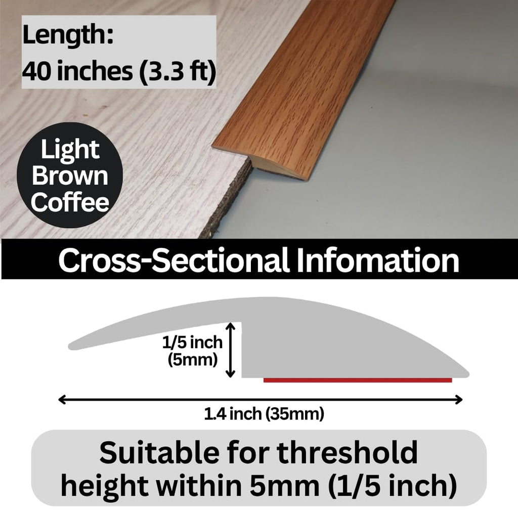 Floor Transition Strip Self Adhesive Carpet Wood Tile Vinyl Flooring Laminate Transition Cover Edge Trim Gap Doorway