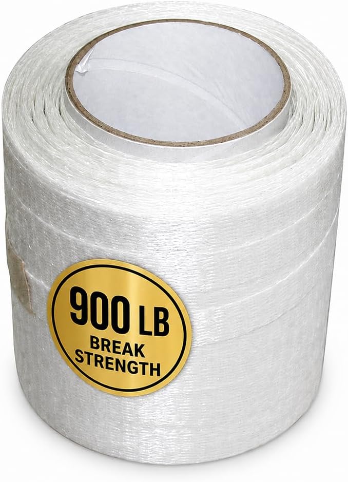 DS-750300 3/4" x 300' Woven Cord Strapping, White