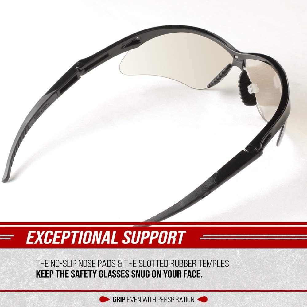 Optic Max Safety Glasses for Men & Women, Scratch-Resistant Eye Protection for, Hunting & Construction