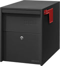 Lockable Post Mount Mailboxes for Outside - Large Anti-Theft Locking Mailbox for Packages and Letters - Weatherproof