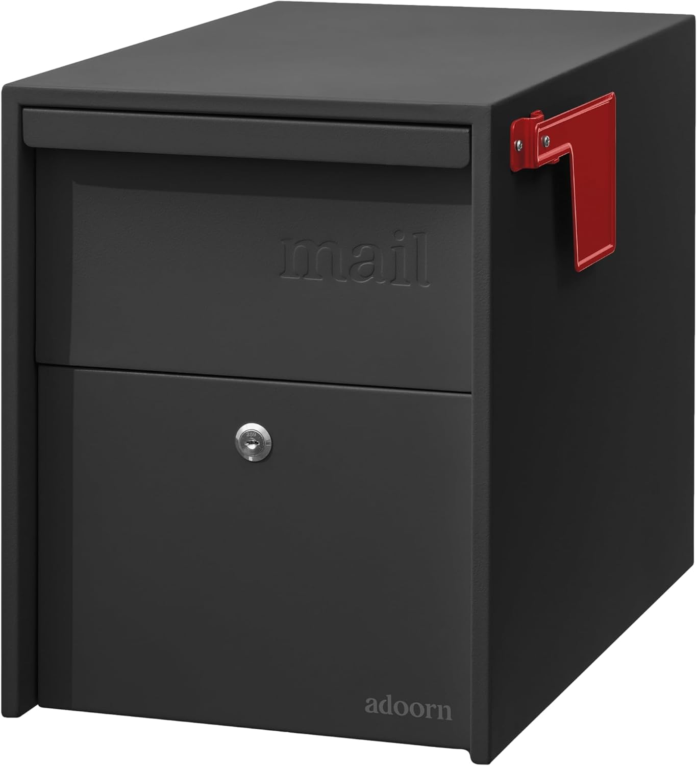Lockable Post Mount Mailboxes for Outside - Large Anti-Theft Locking Mailbox for Packages and Letters - Weatherproof
