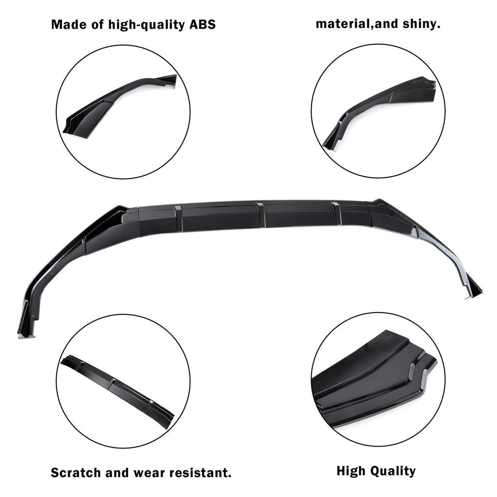 Front Bumper Lower Spoiler Splitter Lip for Toyota RAV4 2026 Gloss Black