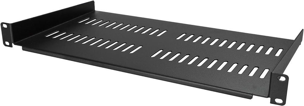 StarTech 1U Vented Rack Shelf, 10in Deep, 44lb/20kg (CABSHELFV1U)