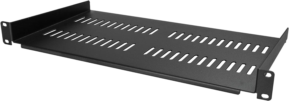 StarTech 1U Vented Rack Shelf, 10in Deep, 44lb/20kg (CABSHELFV1U)