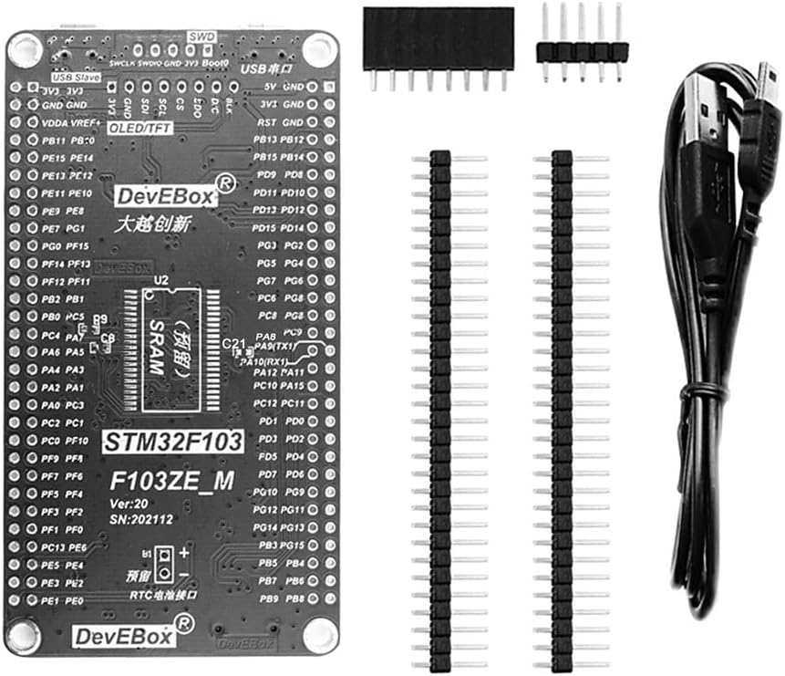 STM32F103ZET6 Development Board, STM32 Core Boards with 8MHz RTC Crystal & SWD Debug Interface for Electronics Hobbyists