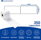 2.25" x 4" Direct Thermal Labels, 1" Core (350 Labels, 1 Roll)