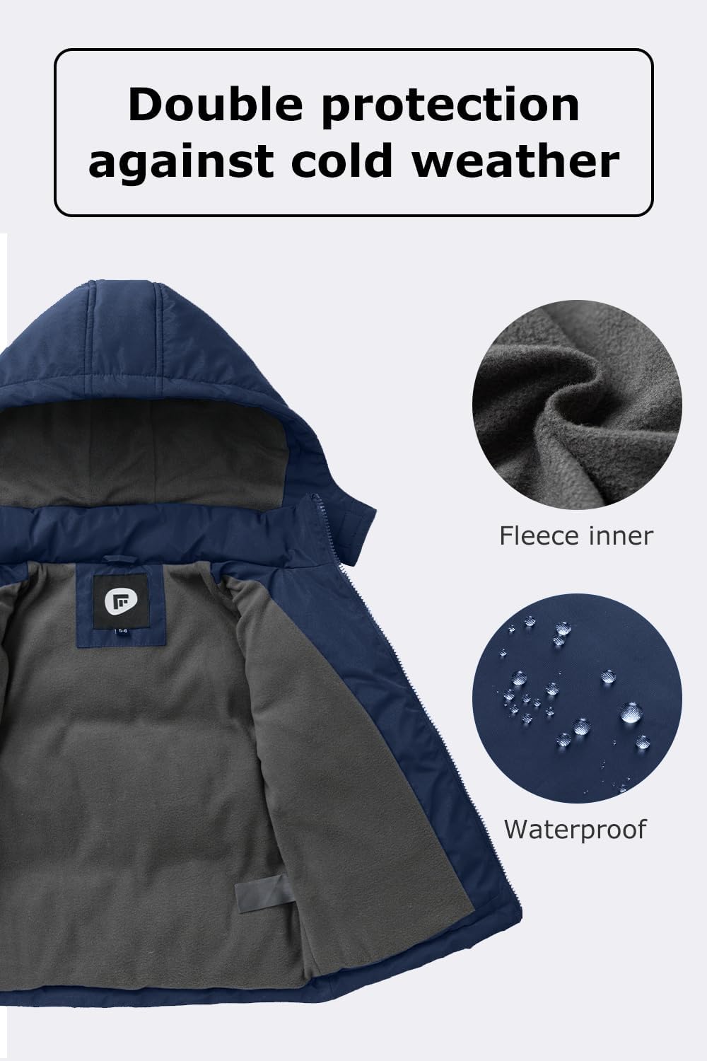 Boys Winter Coat Boys' Thick Puffer Jackets with Removable Hood Warm Quilted Coats Big Boys