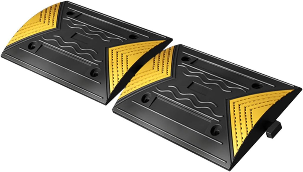 Rubber Speed Bump,Industry Rubber Curb,Wheel Stop Stoppers for Car,Truck,Trailer and Garage,2 Pack Speed