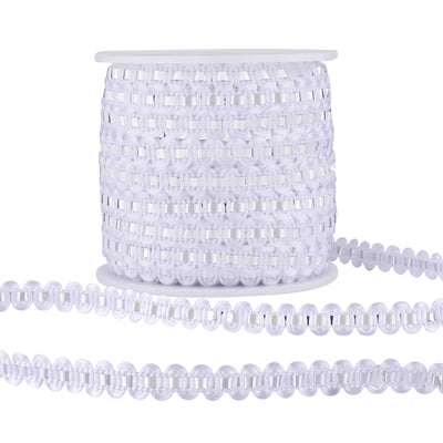 27 Yards 8 mm Wave Bending Fringe Trim Ribbon Rick Rack Rickrack Lace Ribbon for Sewing DIY Craft Flower Making Home