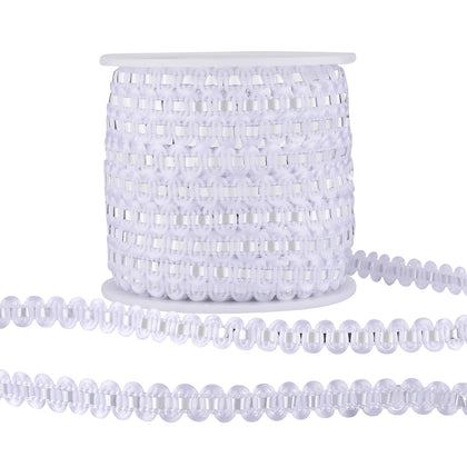 27 Yards 8 mm Wave Bending Fringe Trim Ribbon Rick Rack Rickrack Lace Ribbon for Sewing DIY Craft Flower Making Home
