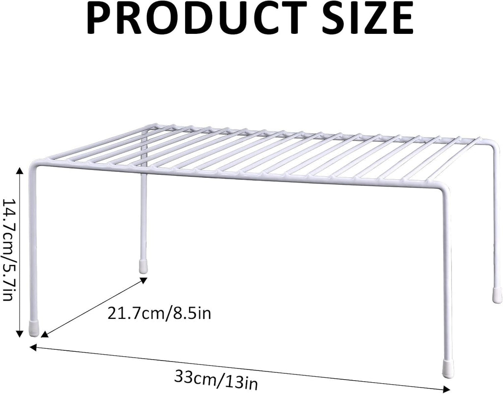 4-Pack Medium (13x8.5inch) Kitchen Organizer Rack, Kitchen Shelves for Spice Organization for Cabinet, Pantry