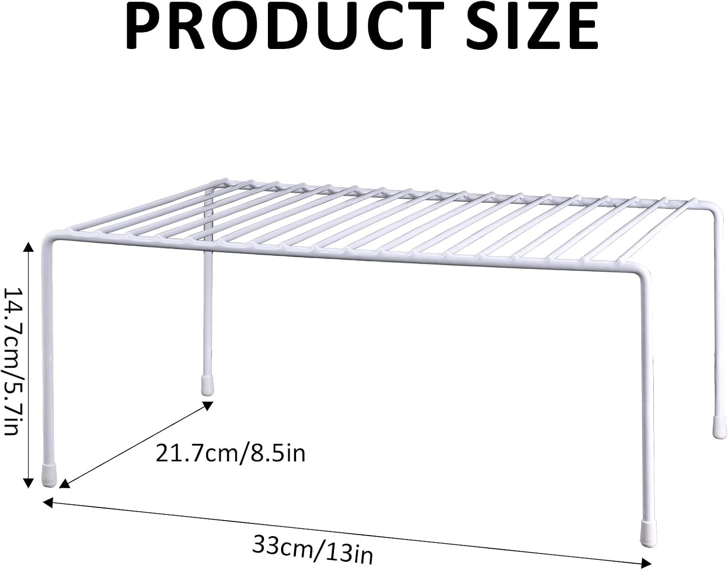 4-Pack Medium (13x8.5inch) Kitchen Organizer Rack, Kitchen Shelves for Spice Organization for Cabinet, Pantry