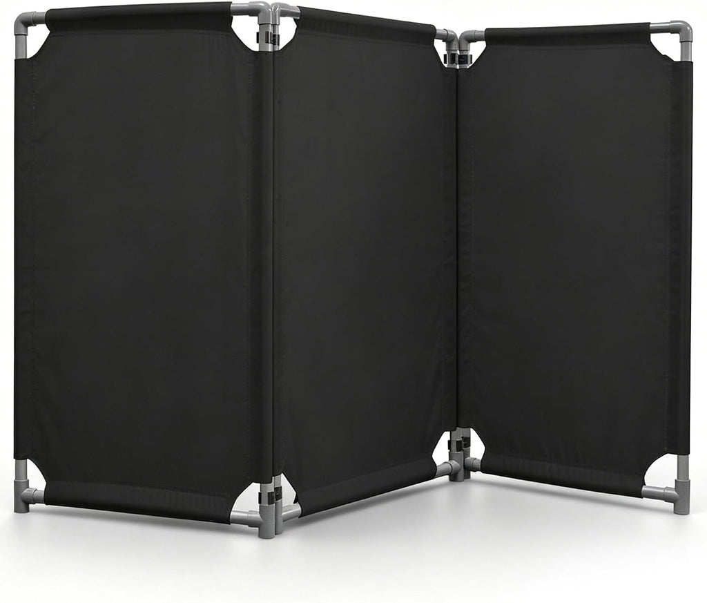 3-Panel Safety Barricade,5.8FT Foldable Security Sign Barrier Gate,Safety Warning Barricade Fence,Traffic