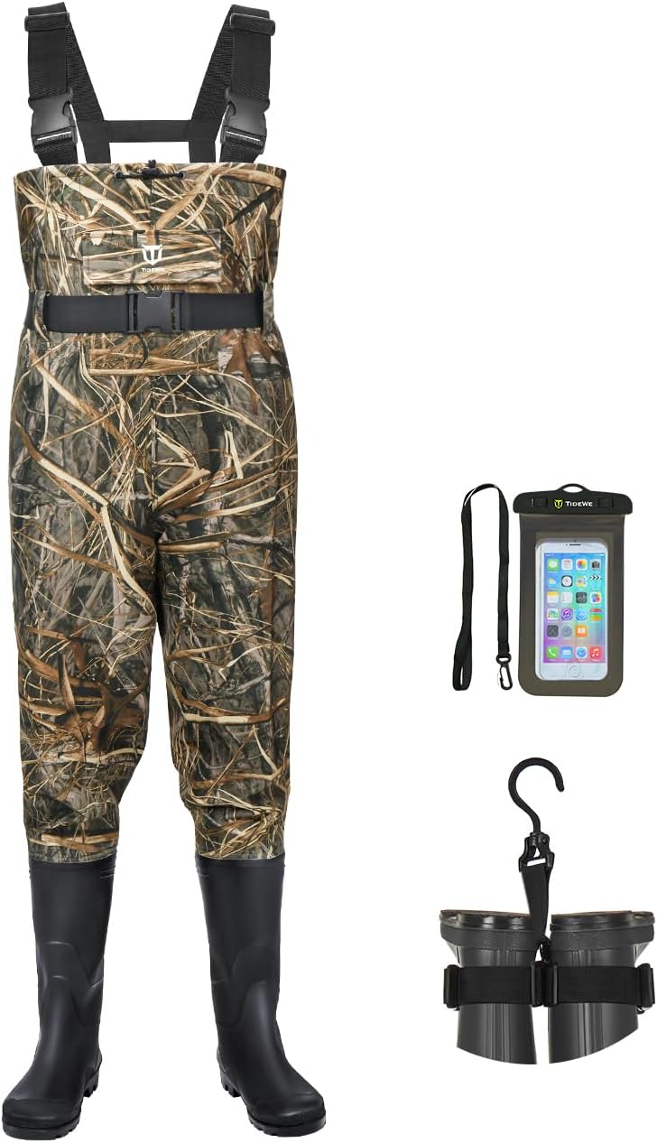 Chest Waders for Men Women, Waterproof Fishing Waders | Waterproof 420D 2-Ply Nylon/PVC, Lightweight Bootfoot Hunting