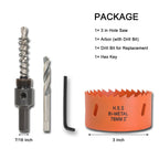 3 inch Hole Saw for Wood, Metal, Plastic & Drywall, with Arbor