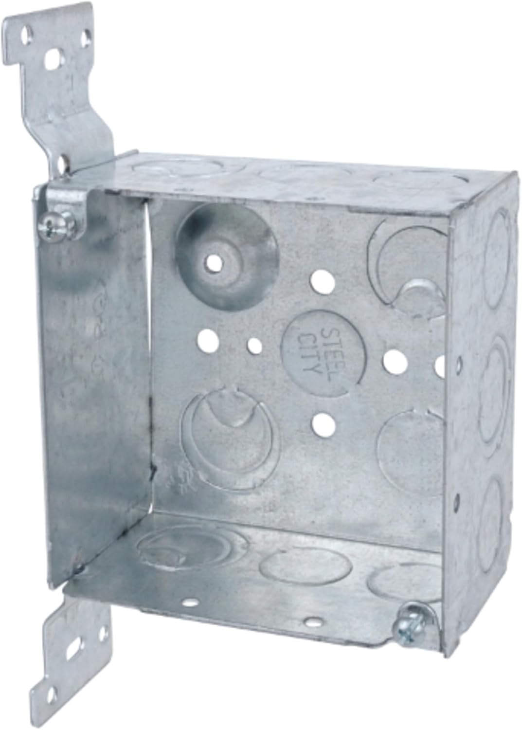 Steel City 4 Inch Square Box, 30.3 Cu in, CV Bracket