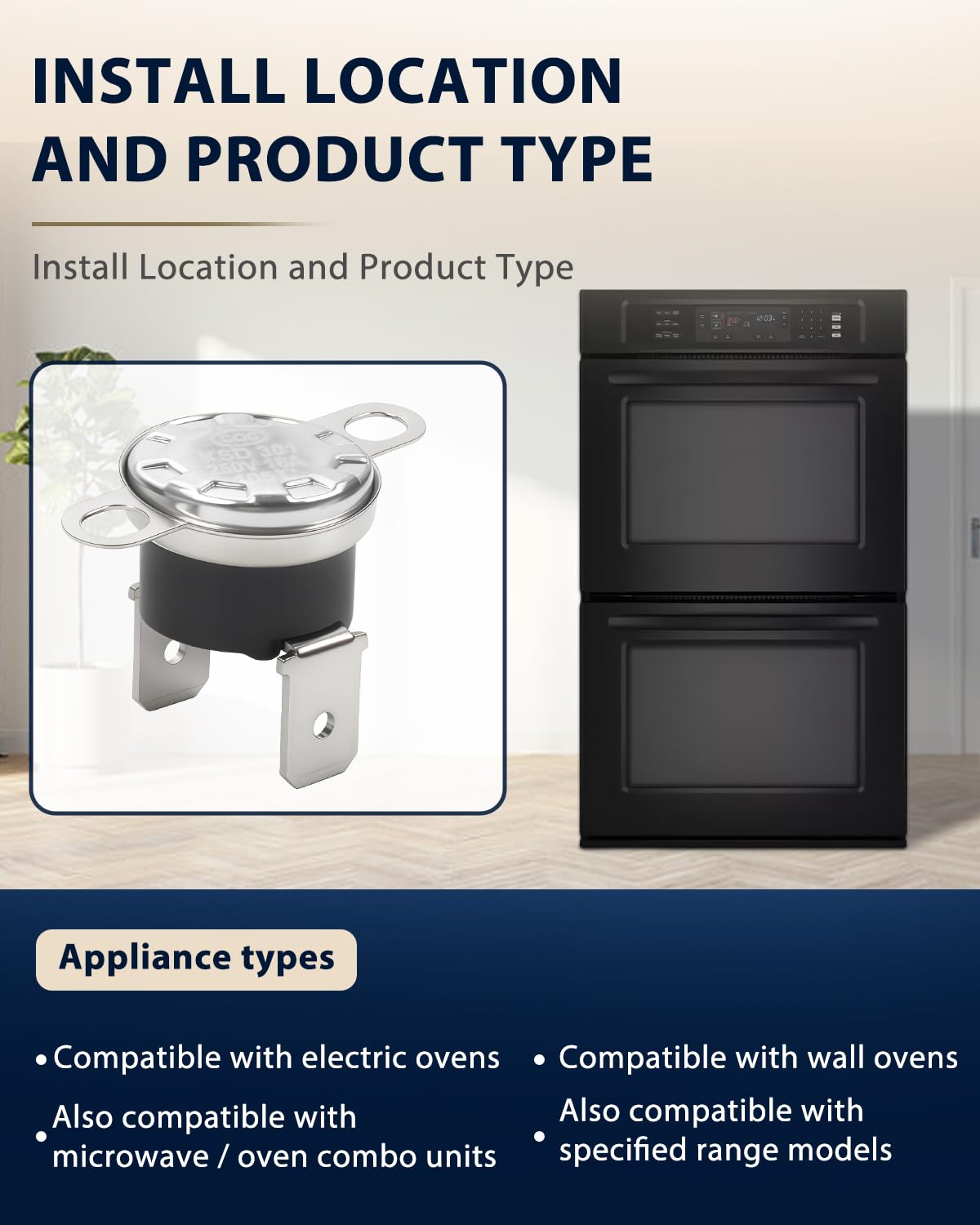 WP8304452 Oven Thermal Fuse Compatible with Whirlpool KitchenAid Maytag
