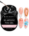 3D Nail Gel: Nail Foil Glue Transfer Gels 8g for Partial Transfer