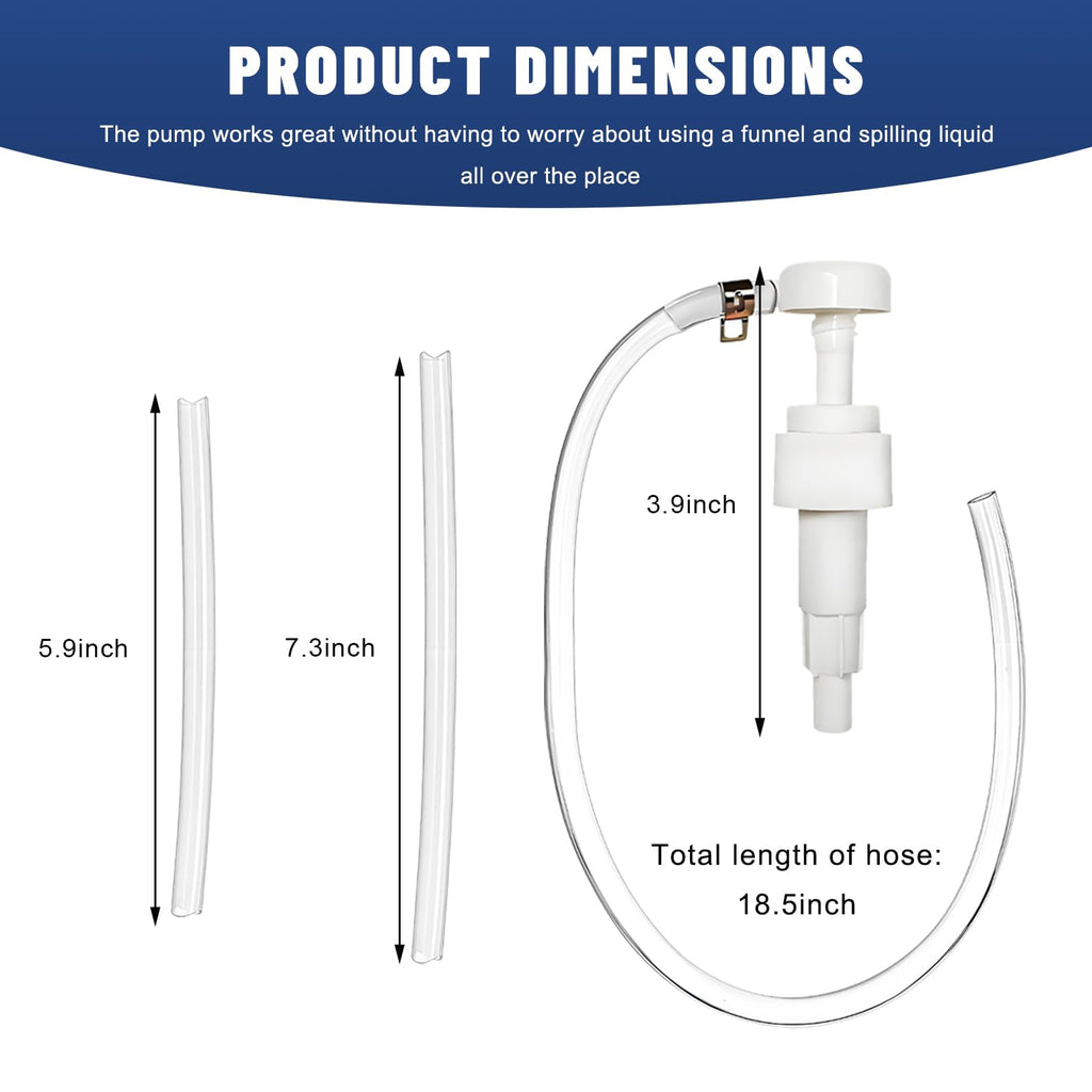 Rdxcv Fluid Pump for Quart Bottle, Fluid Hand Pump (Long Hose,1PCS)