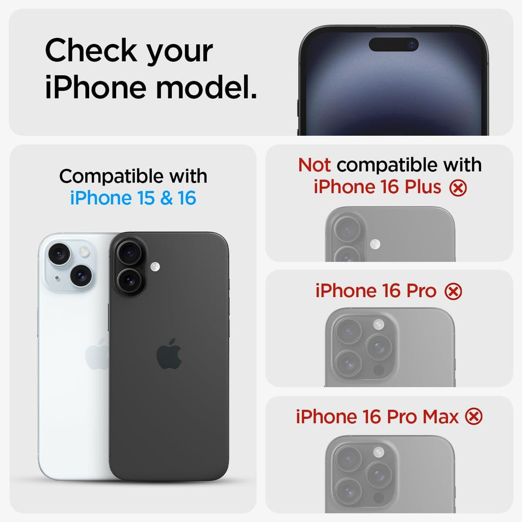 Tempered Glass Screen Protector [GlasTR EZ FIT] designed for iPhone 16 / iPhone 15 [2 Pack]
