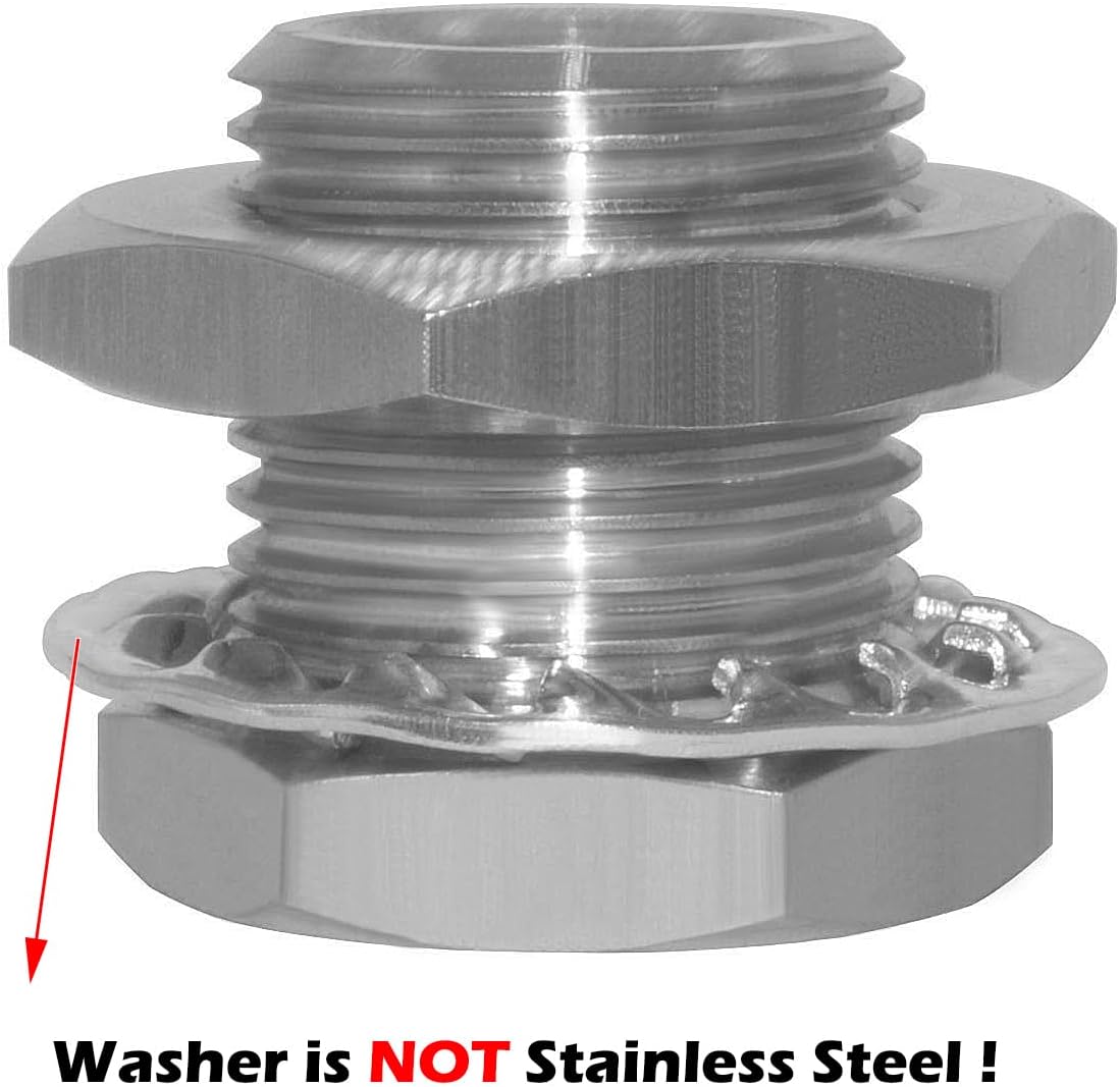 Beduan Stainless 1/4" NPT Female Bulkhead Coupler Thru-bulk Pipe Fitting (Full Female Thread)