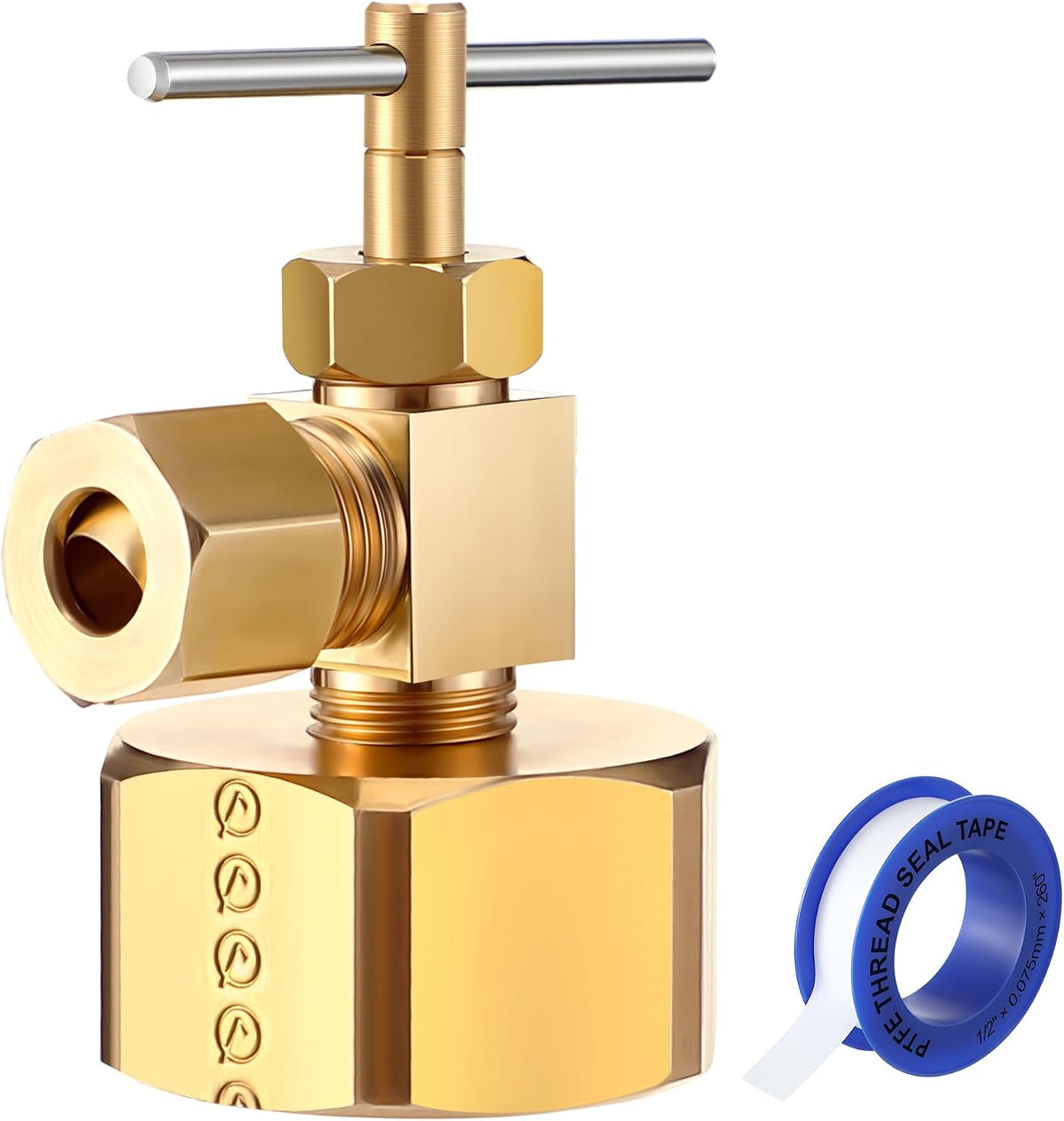 Enhon 3/4 In Garden Hose to 1/4 In Compression Needle Valve