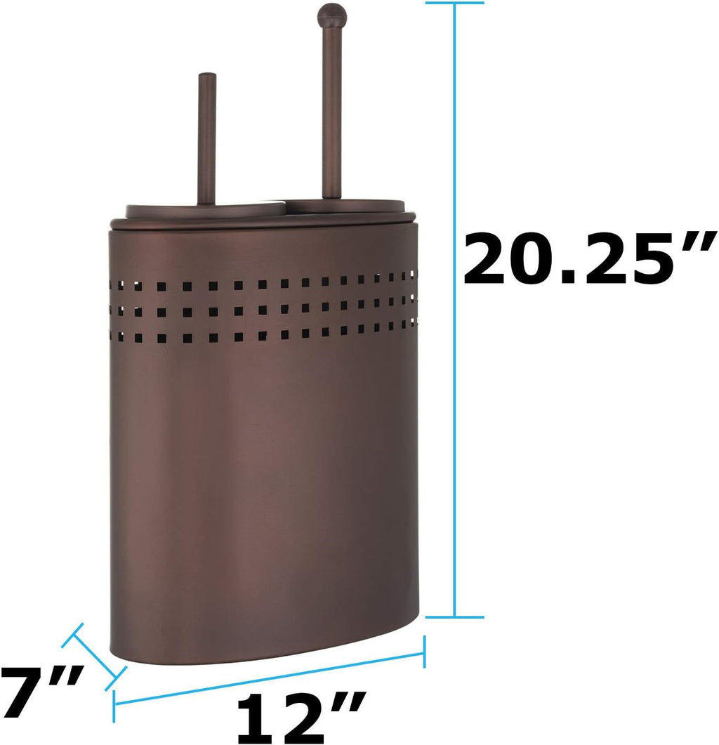Toilet Brush and Plunger Set with Holder, Modern Oil Rubbed Bronze Bathroom Accessories Toilet Plunger and Toilet
