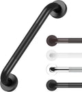 Anti Slip Grab Bars for Shower Black, Safety Textured Grip Shower Grab Bars for Seniors, Holds up to 500LBs, Knurled