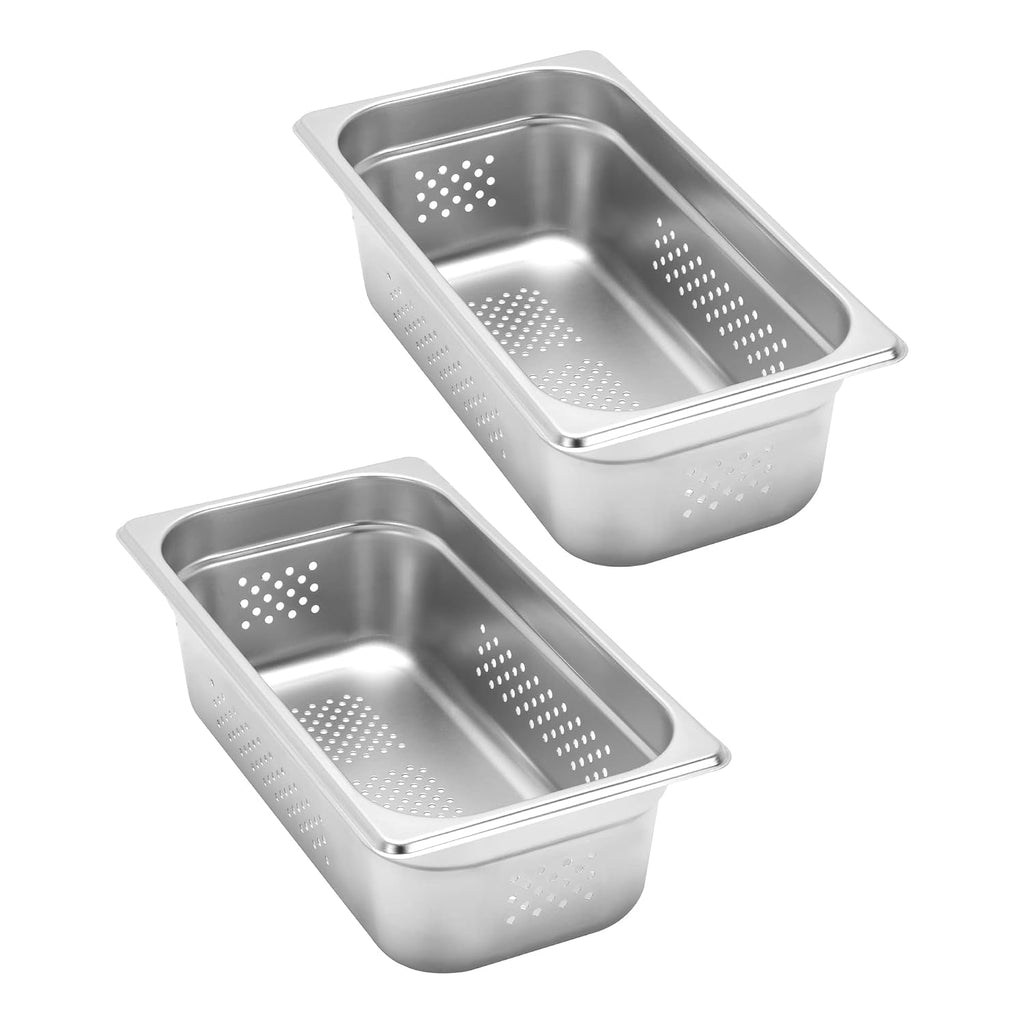 1/3 Size 4" Deep Perforated Steam Table Pan, NSF Hotel Pan