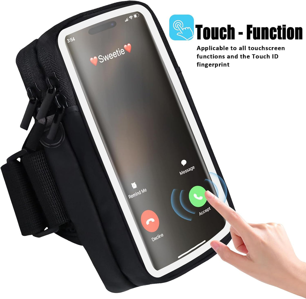 Phone Holder for Running Armband, Cell Phone Purse Small Crossbody Bags for Women Kids, Sports Arm Bag for Men