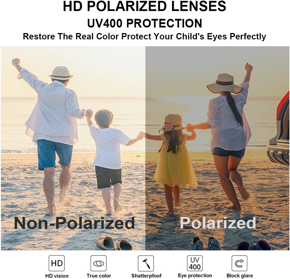 Polarized Aviator Kids Sunglasses for Girls Boys Age 3-18, Petite Aviator Frame for Small Face Juniors, 52MM