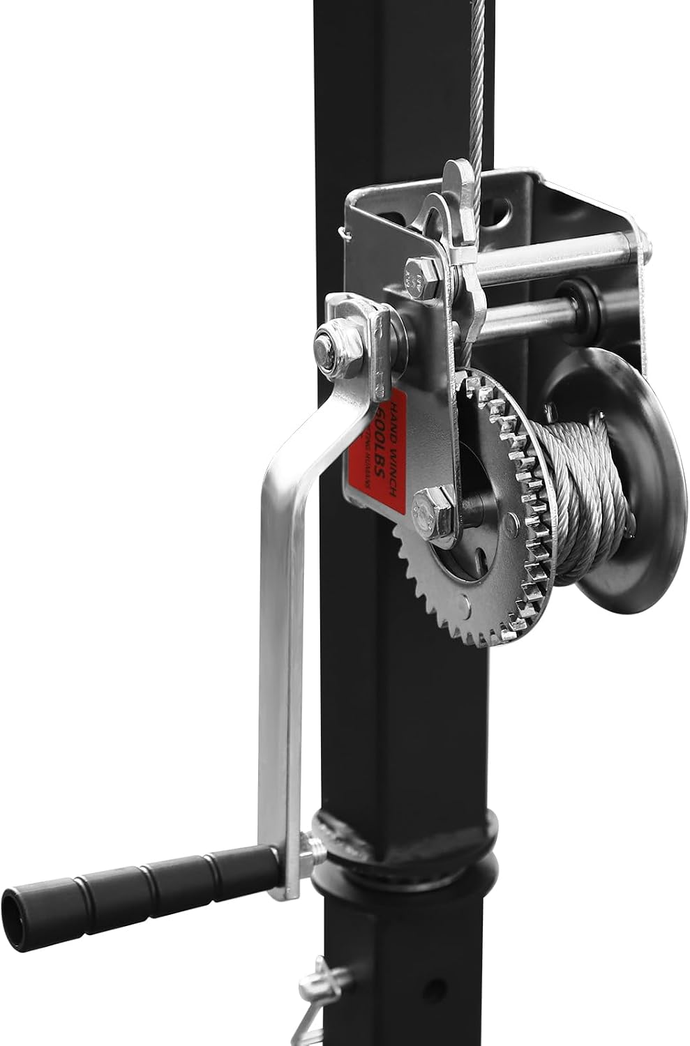 Portable Game Hoist, 600lbs Capacity Hitch Game Hoist, Winch Lift Gambrel Set 360 Degree Swivel Hitch Mounted
