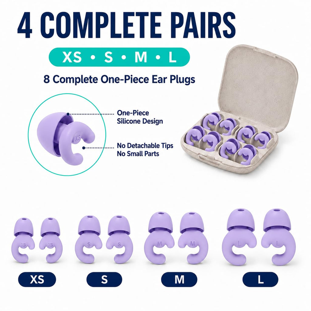 Noise Cancelling Ear Plugs Sleep 33dB NRR Side Sleep Small Ear
