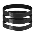 MECCANIXITY 238mm GT-2 Timing Belt 15mm Width 2mm Pitch Black 3pcs