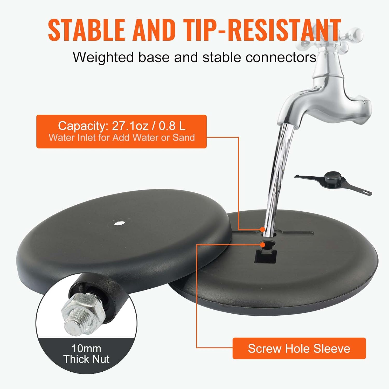 Pedestal Sign Holder, 11 x 17 Inch Vertical and Horizontal Adjustable Poster Stand, Heavy-Duty Floor Standing Sign