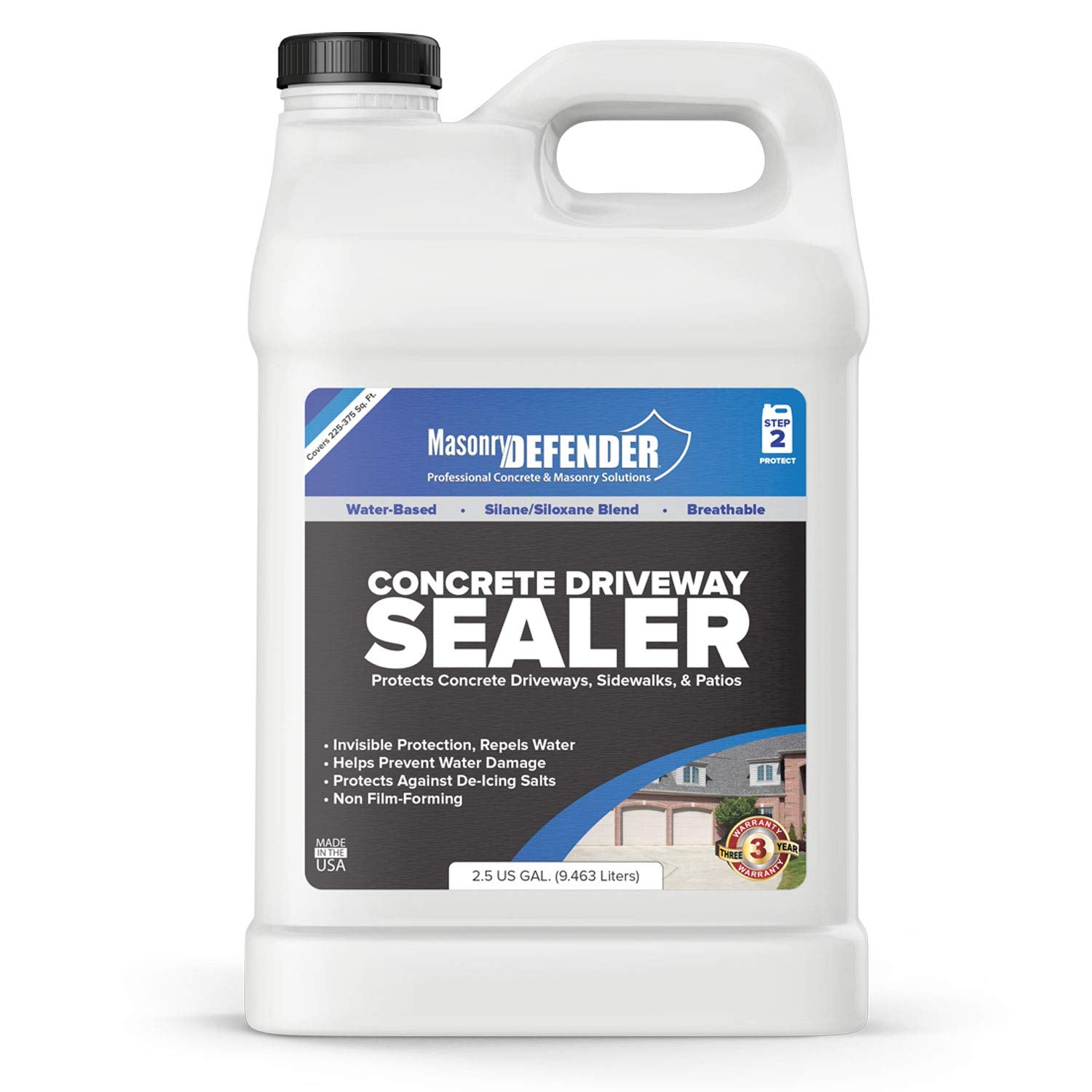 Concrete Sealer - Deep Penetrating Water Repellent, Silane Siloxane - 2.5 Gallon