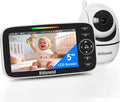 5” Baby Monitor with Camera and Audio No WiFi | 48H Battery Life, Night Vision, Two Way Talk, Remote Pan Tilt Zoom