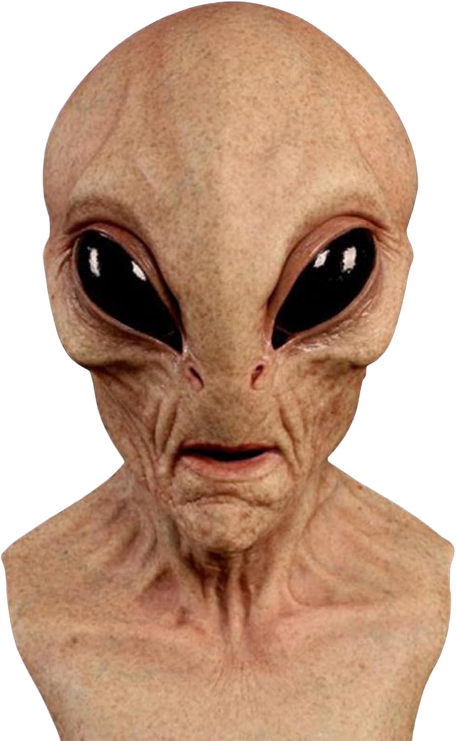 Realistic Area 51 Alien Full Head Latex Mask, Scary Creepy Prop for Adults Halloween Cosplay Costume Party 2026